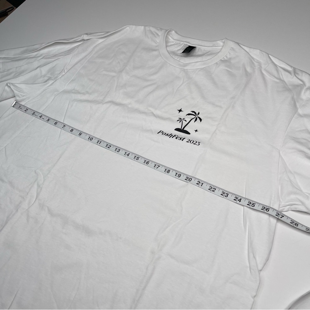 Poshmark Poshfest 2023 San Diego Tee Gildan Tshirt White Black Swag Souvenir - Picture 9 of 12